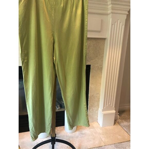 Froxx Women’s Green Striped Pattern 2 Piece Suit Blazer and Pants Size L - Picture 11 of 12